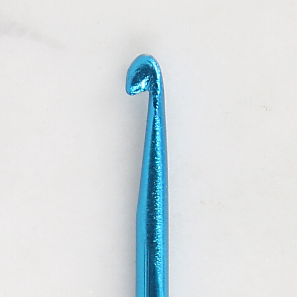 Loren Crafts 3,5 mm 35 cm Mavi Renkli Metal Gagalı Örgü Tığ - LRN327