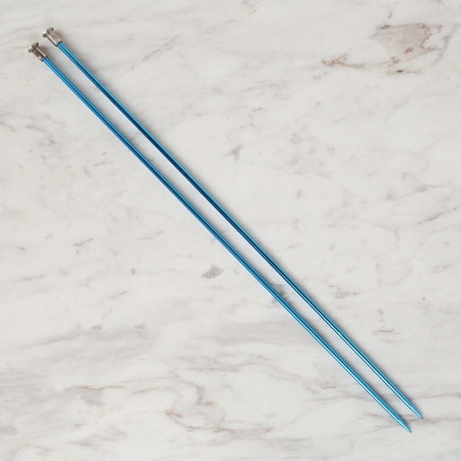Loren Crafts 4 mm 35 cm Mavi Metal Örgü Şişi - LRN320