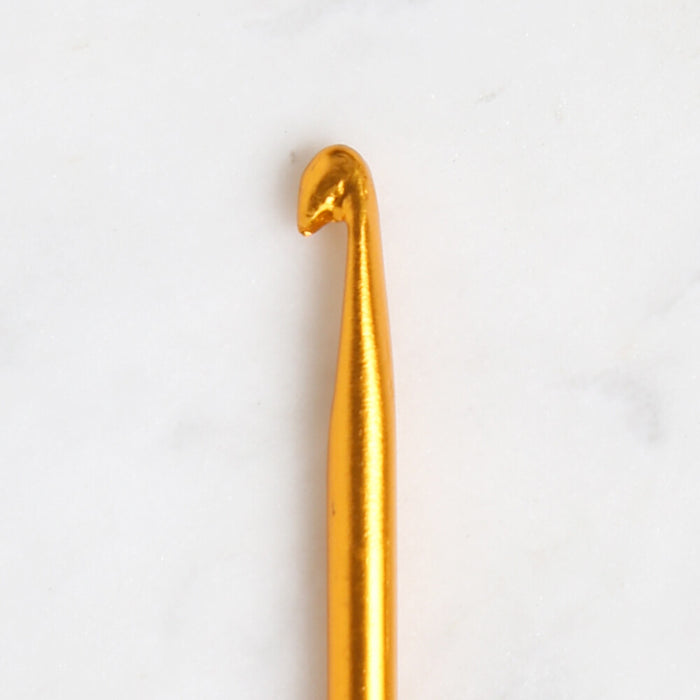 Loren Crafts 4 mm 25 cm Sarı Metal Gagalı Örgü Tığ - LRN325