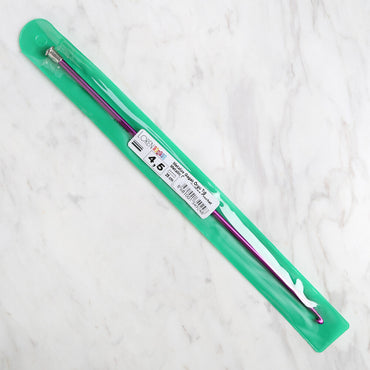 Loren Crafts 4,5 mm 25 cm Mor Metal Gagalı Örgü Tığ - LRN325