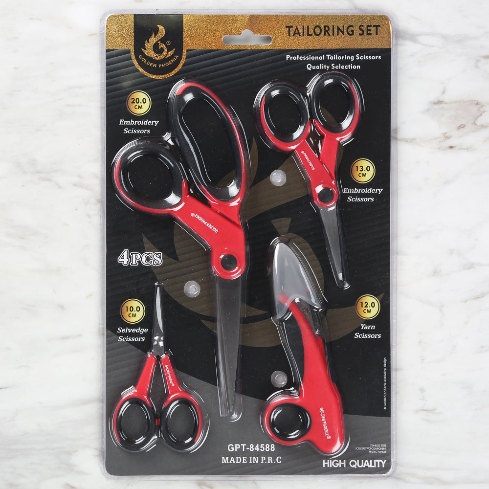 Golden Phoenıx Makas Seti Kırmızı GPT:84588