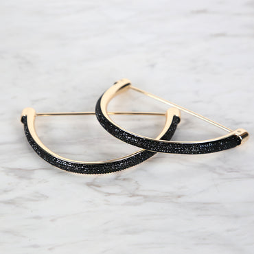 Akçaylar Taşlı Metal D Model Çanta Sapı Altın-Siyah