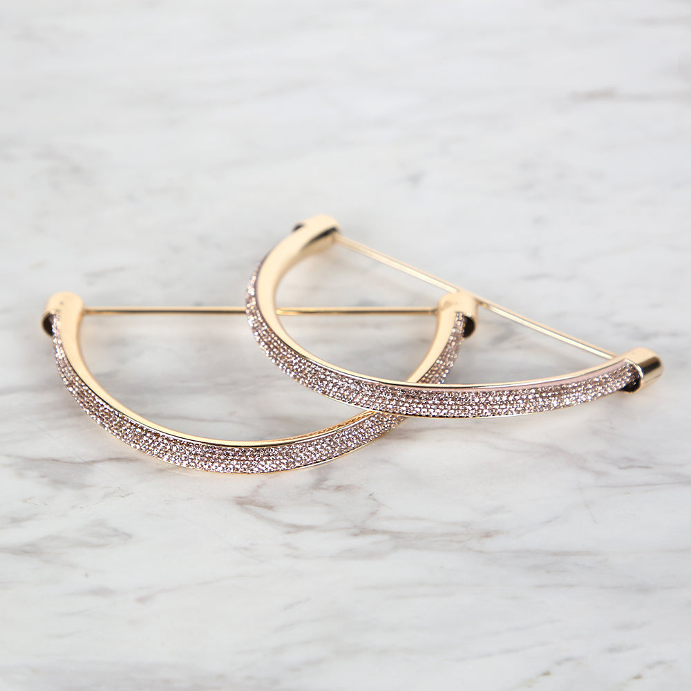 Akçaylar Taşlı Metal D Model Çanta Sapı Altın- Rose