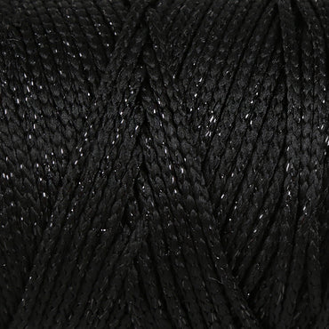 Loren Soft Star Makrome İpi Siyah Simli Siyah RM105
