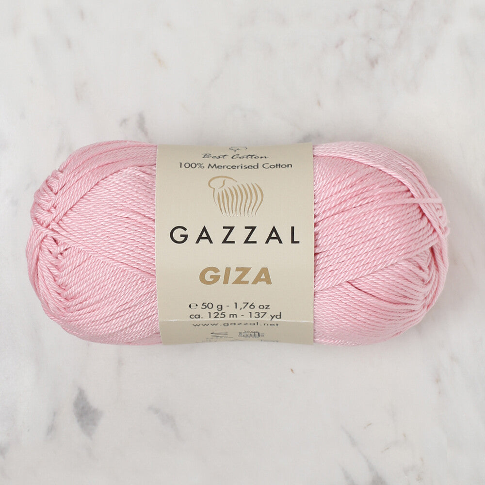Gazzal Giza 50 Gr Açık Pembe El Örgü İpi - 2496
