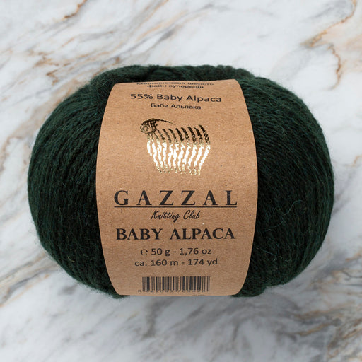 Gazzal Baby Alpaca Koyu Yeşil El Örgü İpi - 46011