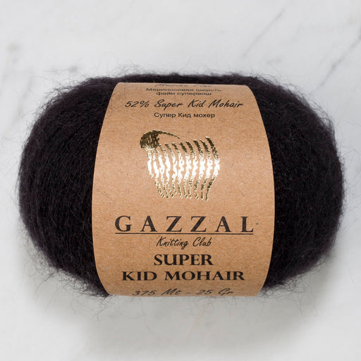 Gazzal Super Kid Mohair Siyah El Örgü İpi - 61258