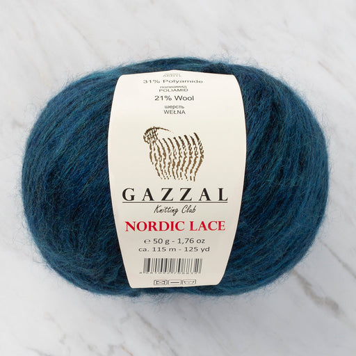 Gazzal Nordic Lace Petrol Mavisi El Örgü İpliği - C5022