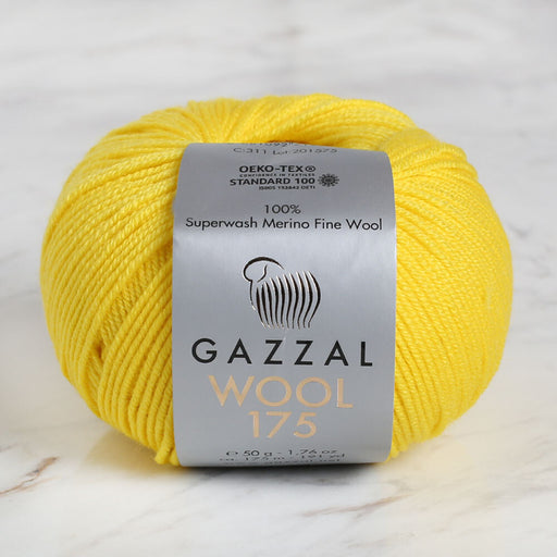 Gazzal Wool 175 50gr Sarı El Örgü İpi - 311