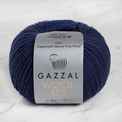 Gazzal Wool 175 50gr Lacivert El Örgü İpi - 327
