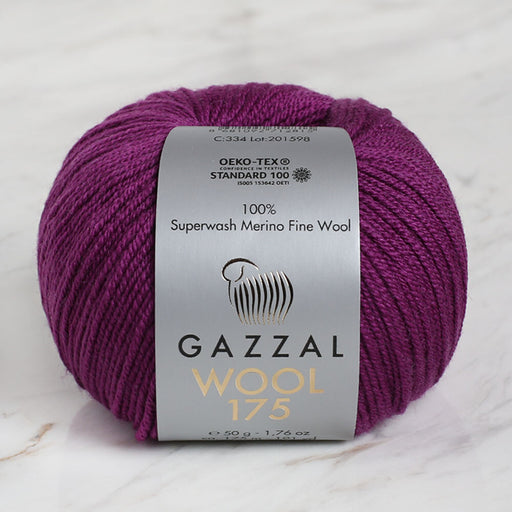 Gazzal Wool 175 50gr Mor El Örgü İpi - 334