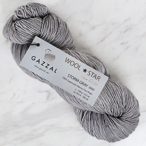 Gazzal Wool Star Gri El Örgü İpi - 3800