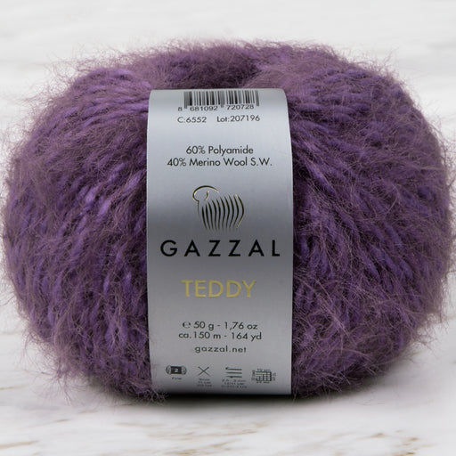 Gazzal Teddy Patlıcan Moru El Örgü İpi - 6552