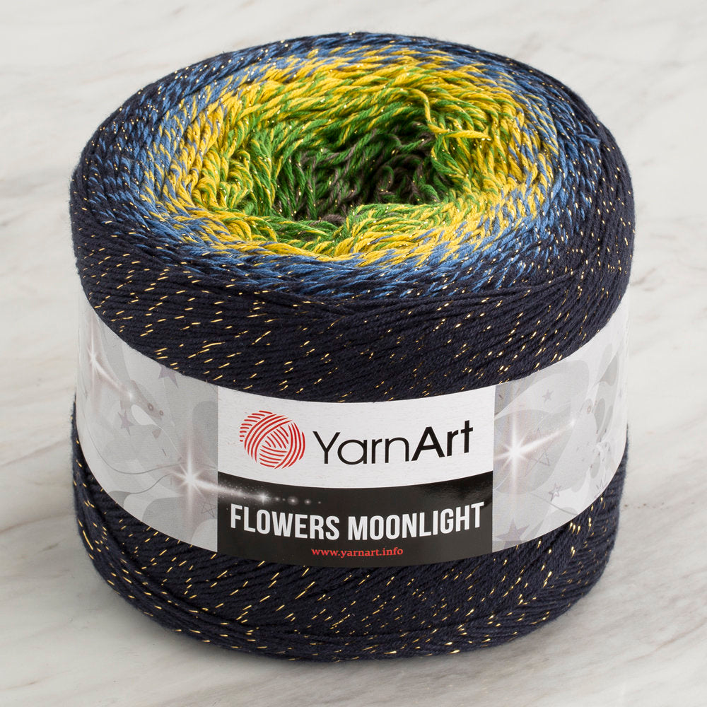 Yarnart Flowers Moonlight Simli Ebruli 260Gr El Örgü İpi - 3250