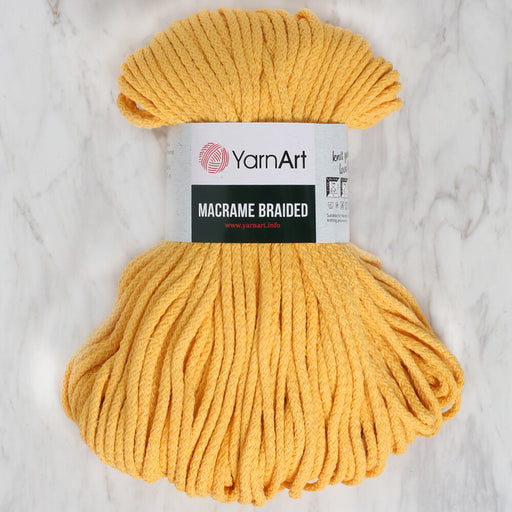 YarnArt Macrame Braided Koyu Sarı El Örgü İpi -764