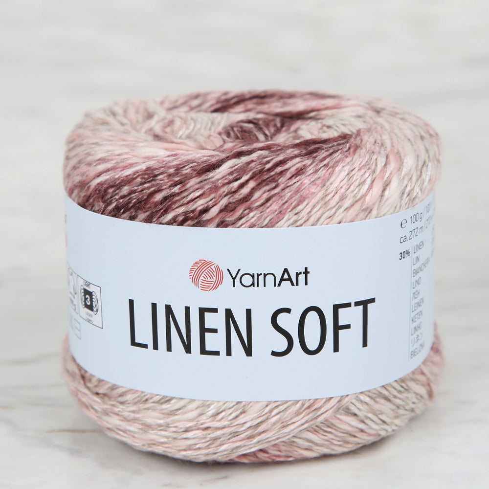 YarnArt Linen Soft Ebruli El Örgü İpi - 7405 – Hobium