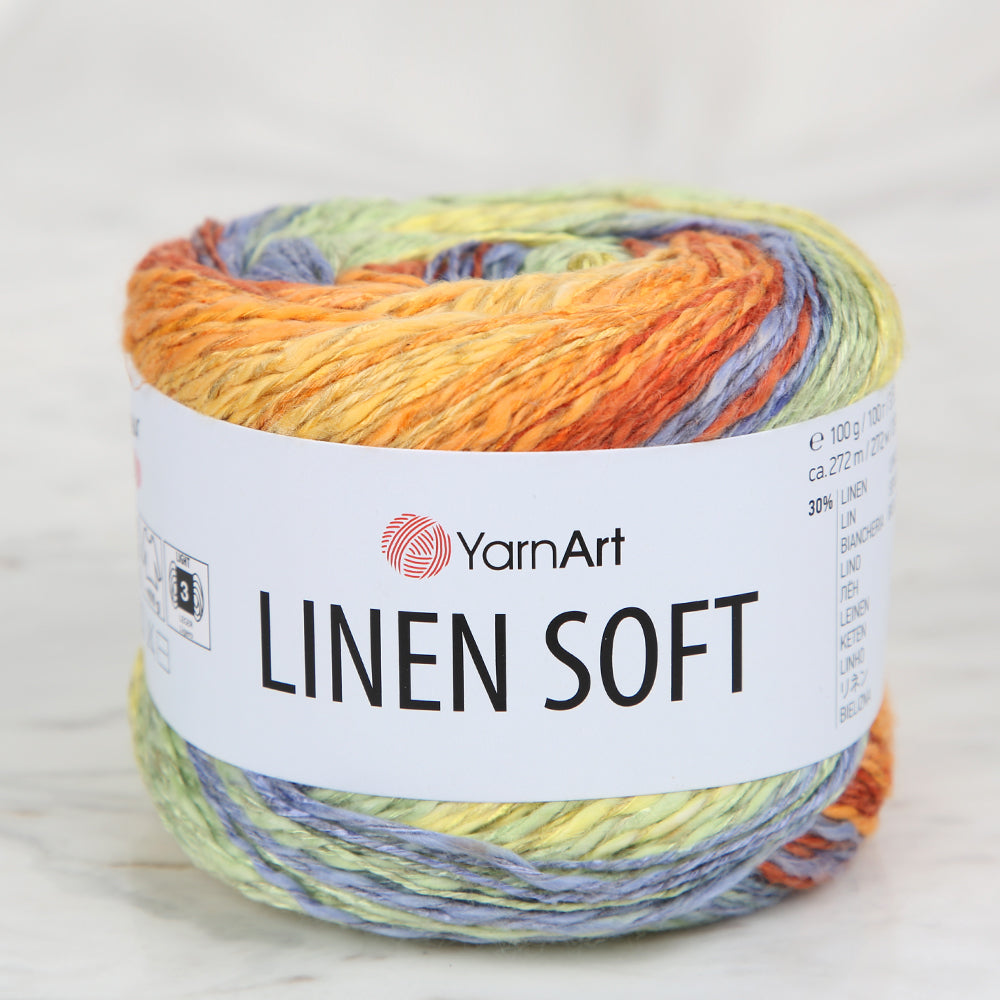 YarnArt Linen Soft Ebruli El Örgü İpi - 7412 – Hobium