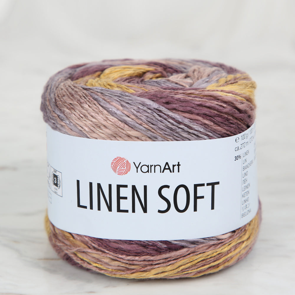 12inch/キミドリ/オ・ワ・ラ・ナ・イ　R5A0174　h90w59 YarnArt Linen Soft Ebruli El Örgü İpi - 7415 – Hobium