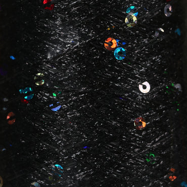 YarnArt Paillettes Siyah Pullu El Örgü İpliği - 8010