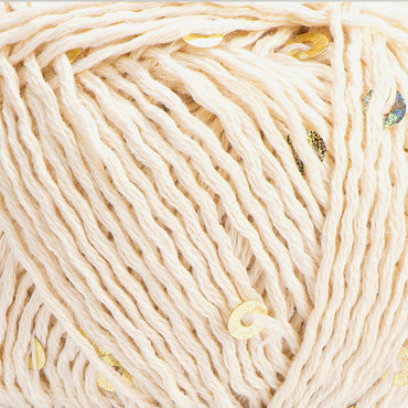 Yarnart Cotton Gold Paillettes Krem El Örgü İpi - 7103