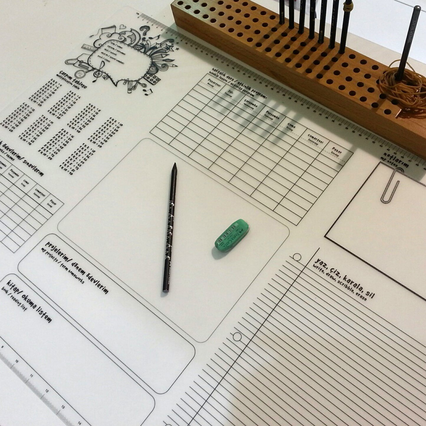 Akademi Çocuk Funny Mat - Çalışma Masam