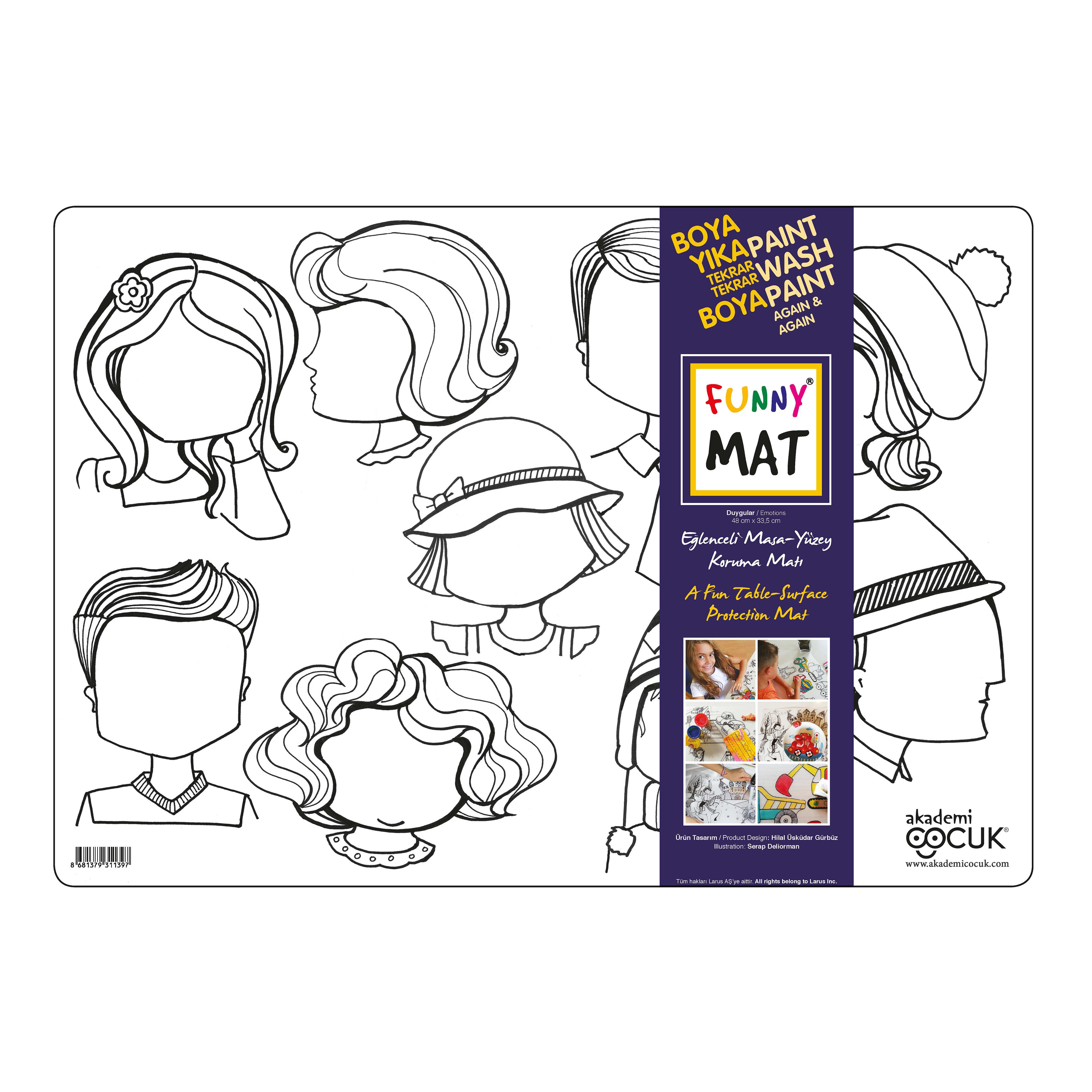 Akademi Çocuk Funny Mat - Duygular