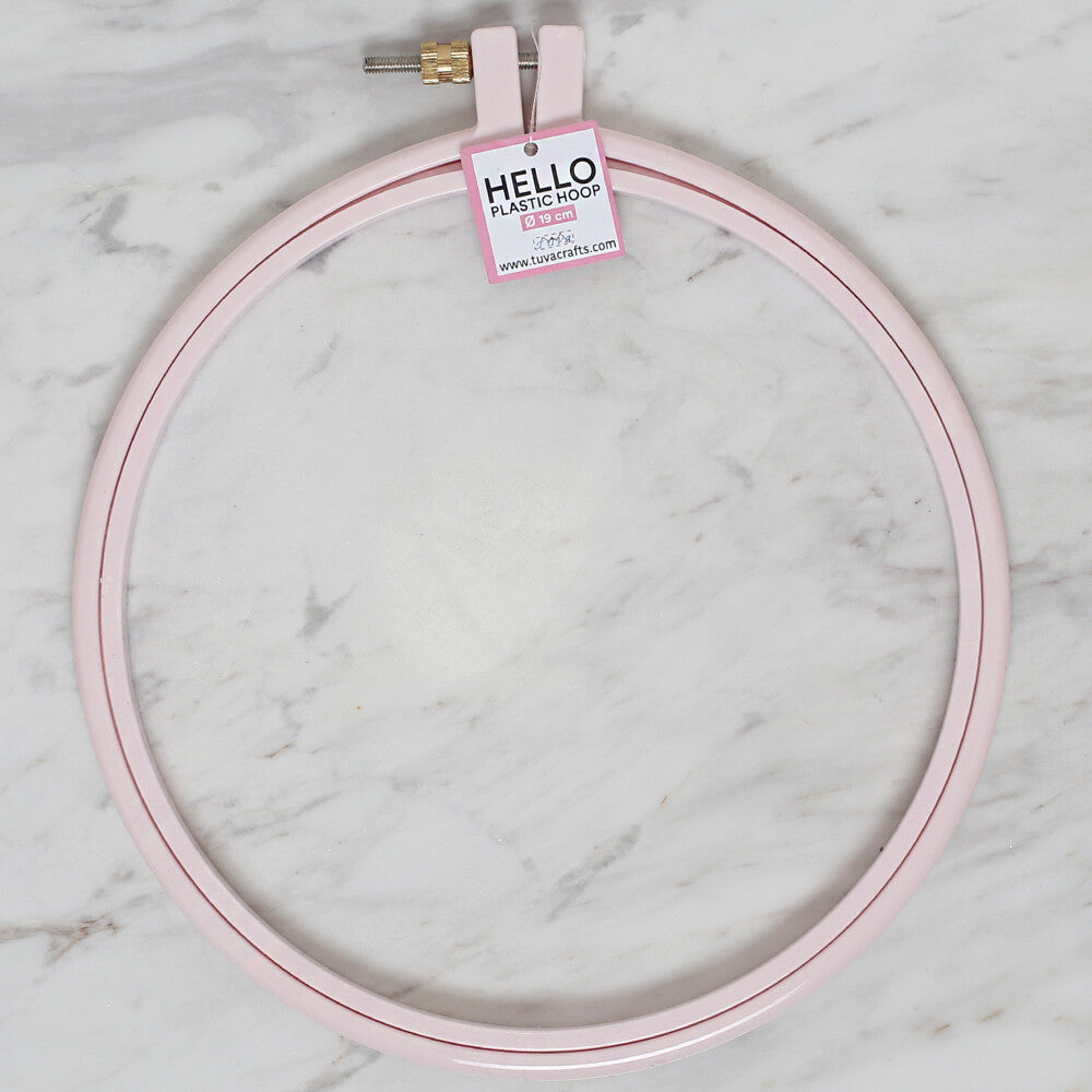 Hello Vidalı Plastik Kasnak 19 cm Pembe – Hobium