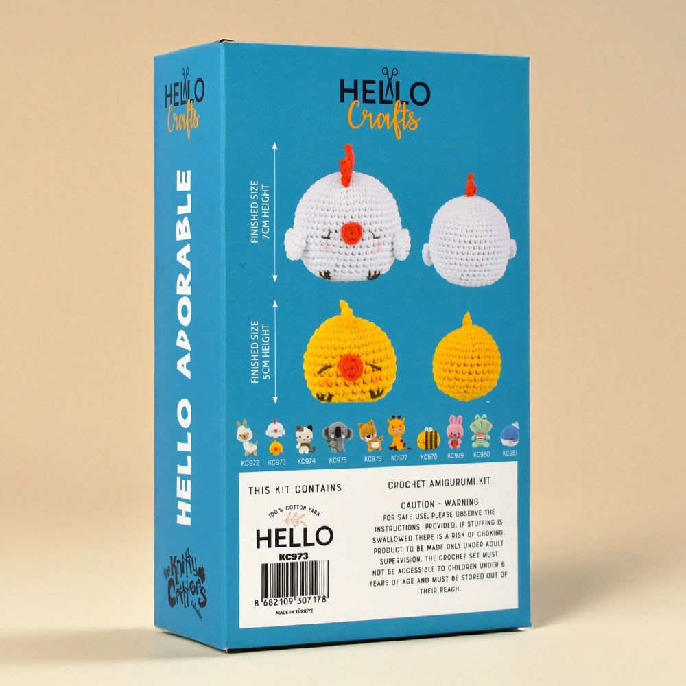 Hello Adorable Amigurumi Kiti - Mother Hen & Baby Chıck - KC973