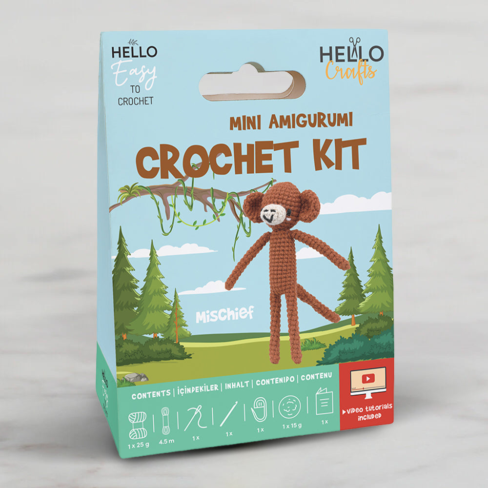 Hello Crafts Tığ İşi Mini Amigurumi Kiti - Mischief - HC128 – Hobium