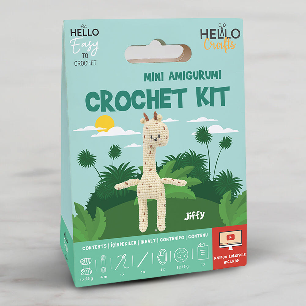 hello_ami85 Hello Crafts Tığ İşi Mini Amigurumi Kiti - Jiffy - HC130 – Hobium