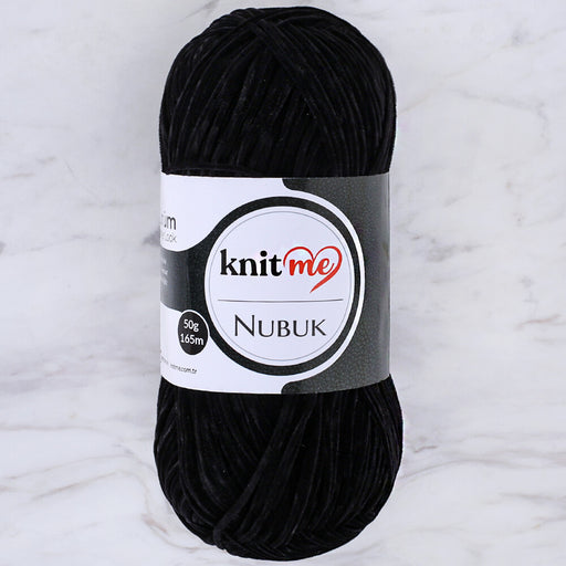 Knit Me Nubuk 50 gr Siyah El Örgü İpi - 800