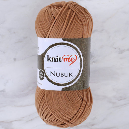 Knit Me Nubuk 50 gr Kahverengi El Örgü İpi - 3423