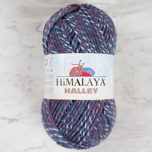 Himalaya Halley Havacı Mavi Benekli El Örgü İpi - 78006