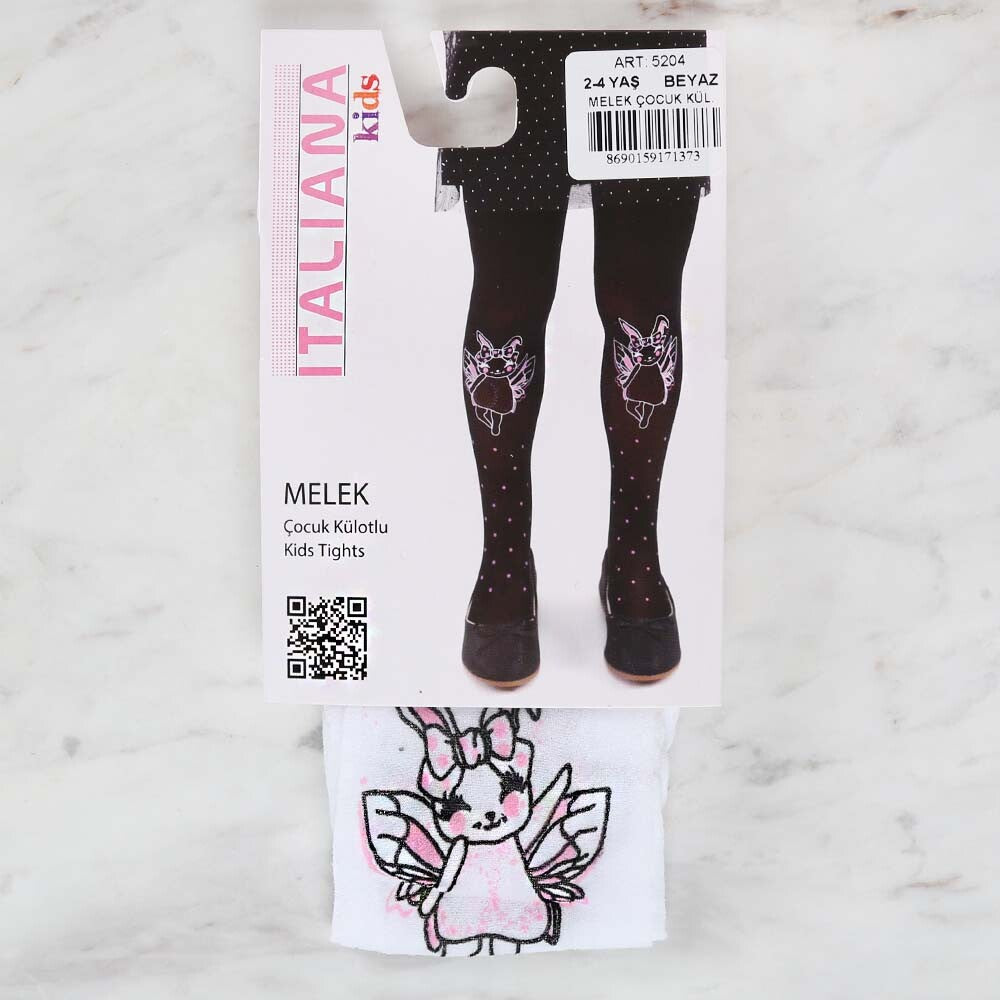 İtaliana 5204 Melek Çocuk Külotlu Çorap, Beyaz 2/4 Yaş