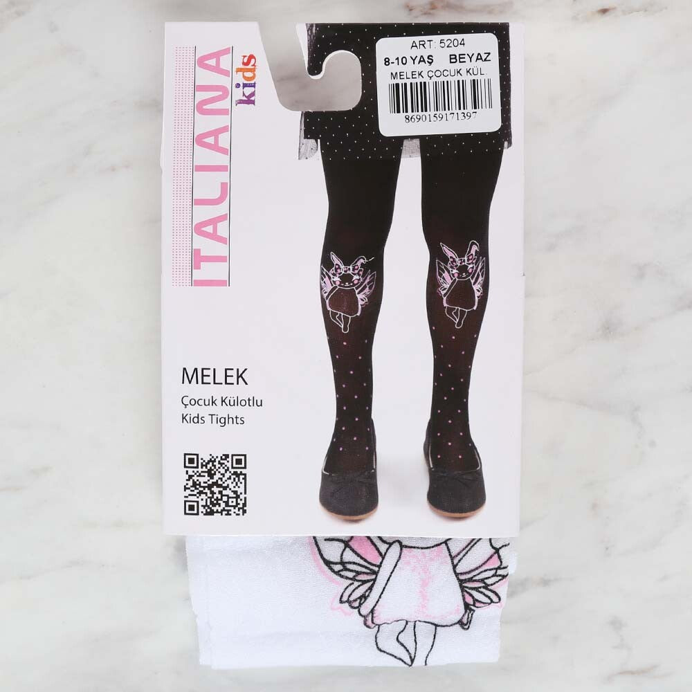 İtaliana 5204 Melek Çocuk Külotlu Çorap, Beyaz 8/10 Yaş