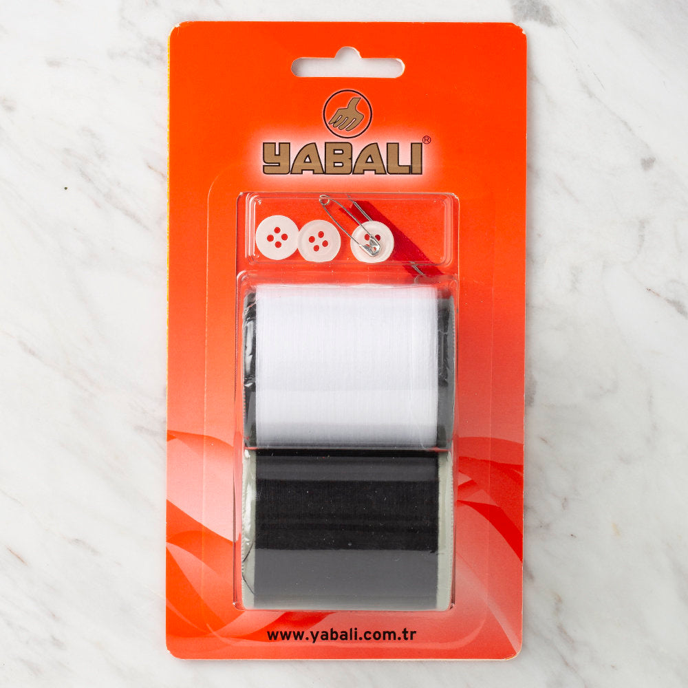 Yabalı 2'li 900 mt Polyester Dikiş İpliği Seti