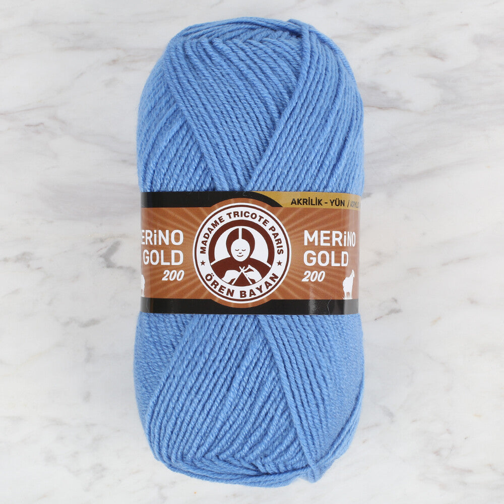 ÖrenBayan Merino Gold 200 Açık Mavi El Örgü - 200-015