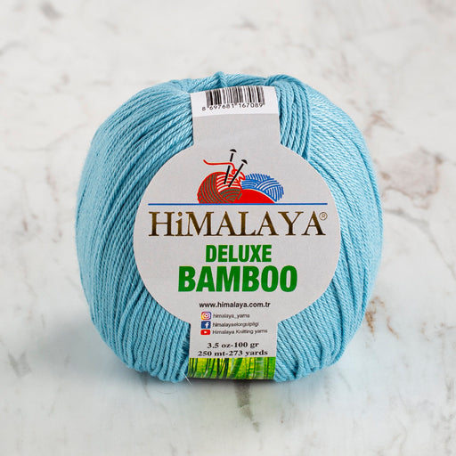 Himalaya Deluxe Bamboo Mavi El Örgü İpi 124-16
