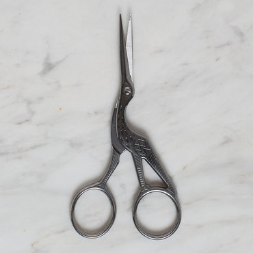 Yabalı Kuğulu Dekoratif Makas Gümüş -YBL-043