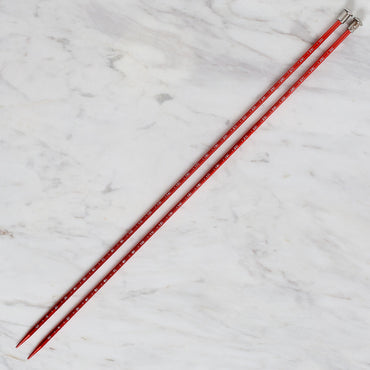 Yabalı 4 mm 35 cm Kırmızı Cetvelli Örgü Şişi - YBL-347