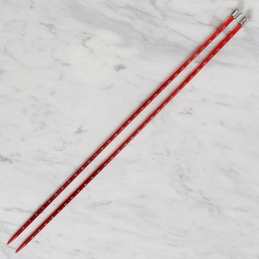 Yabalı 4.5 mm 35 cm Kırmızı Cetvelli Örgü Şişi - YBL-347