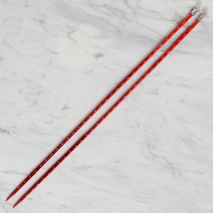 Yabalı 4.5 mm 35 cm Kırmızı Cetvelli Örgü Şişi - YBL-347