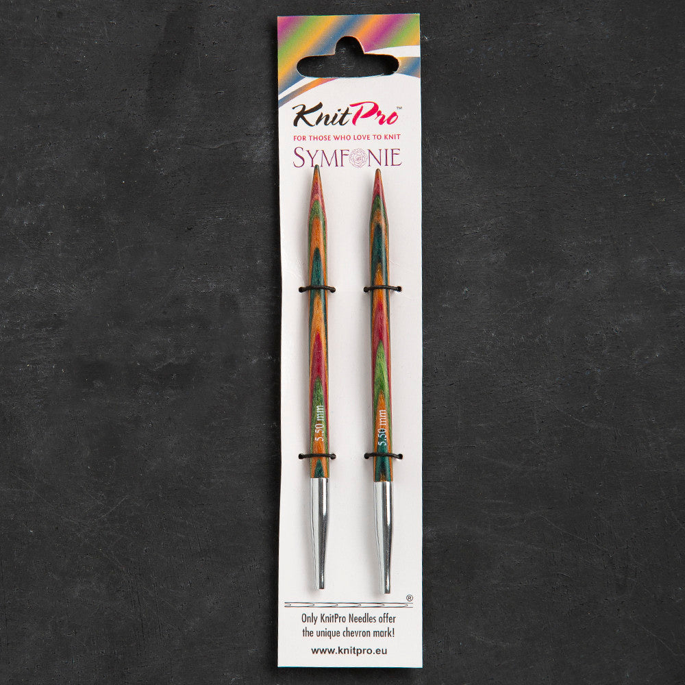 KnitPro Symfonie 5,5 mm Değiştirilebilir Ahşap Misinalı Şiş Ucu - 20406