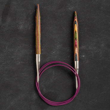 KnitPro Symfonie 8 mm 100 cm Ahşap Misinalı Şiş - 21359