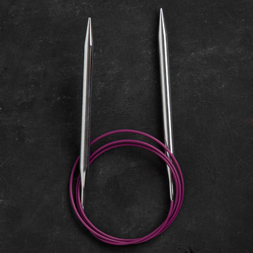 KnitPro Nova Metal 7 Mm 100 Cm Metal Mor Misinalı Şiş - 11358