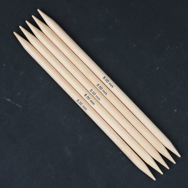 KnitPro Basix Birch Huş Ağacı 8mm 20cm Çorap Şişi - 35124