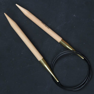 KnitPro Basix Birch Huş Ağacı 10mm 80cm Misinalı Şiş - 35337