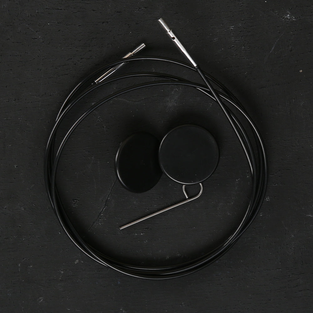 KnitPro Siyah 120 cm Tekli Ara Bağlantı Misinası - 10524