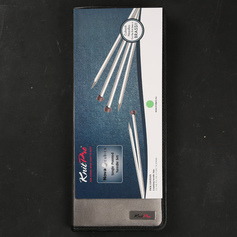 KnitPro Set breinaalden Nova cubics kunstlederen etui 3,50-8,00 mm 35