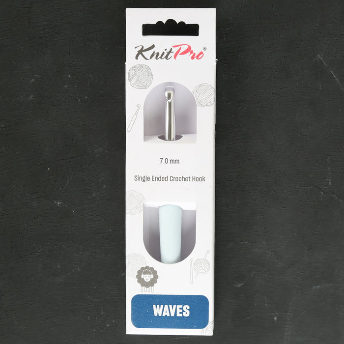 Knitpro Waves 7mm Mavi Yumuşak Saplı Yün Tığ - 30915